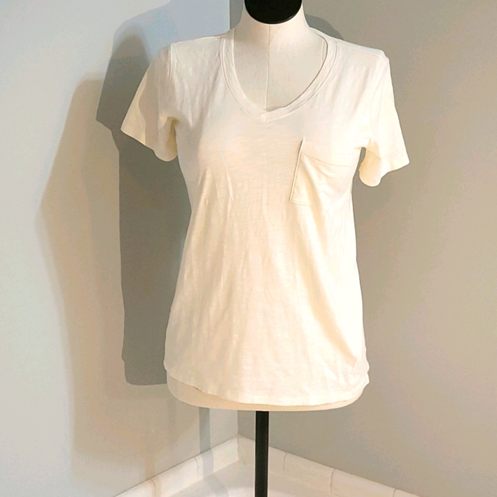 Pendleton, NWT, Ivory, T-shirt, V-neck